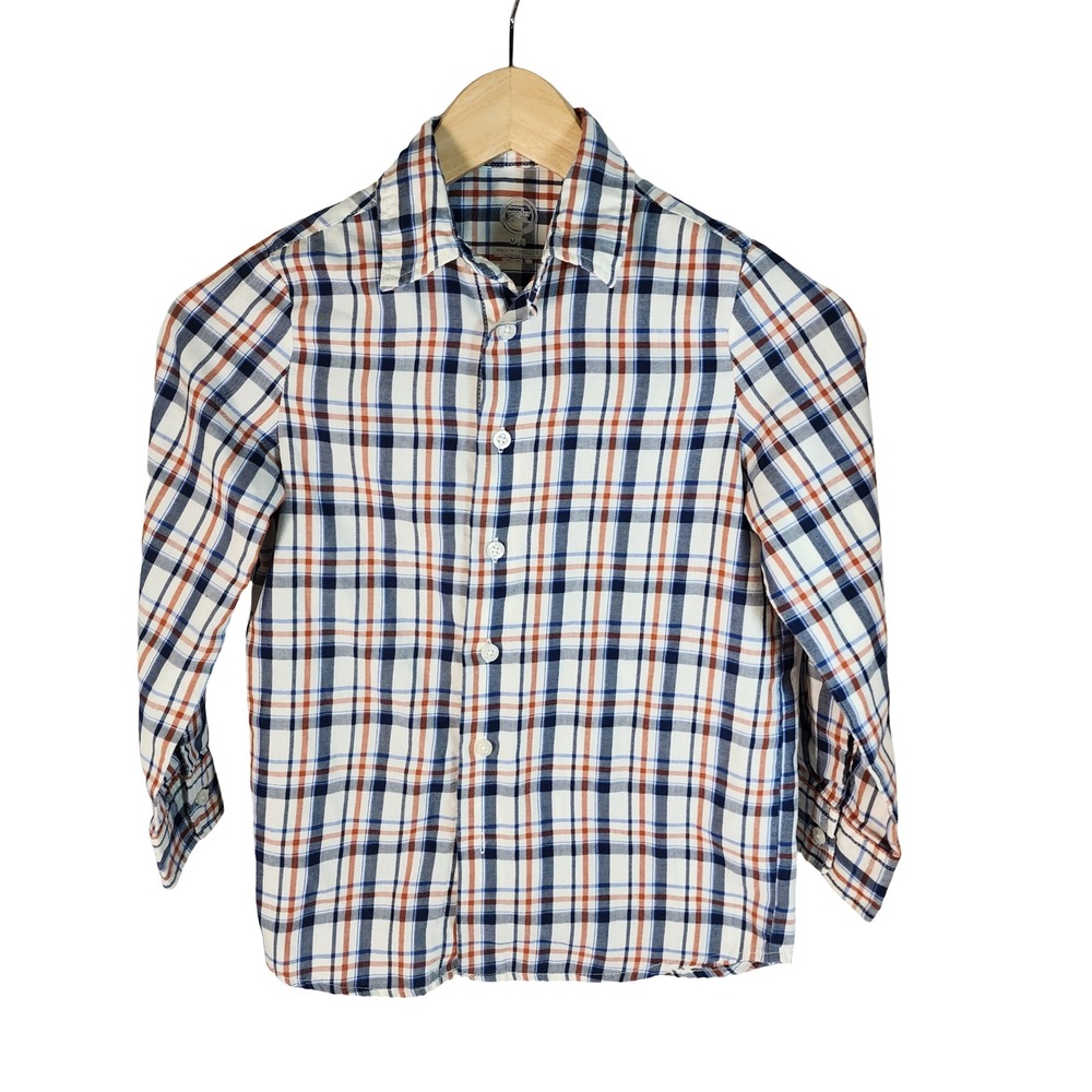 Wonder Nation Kids Plaid Button Down Shirt Long Sleeve Size M 8